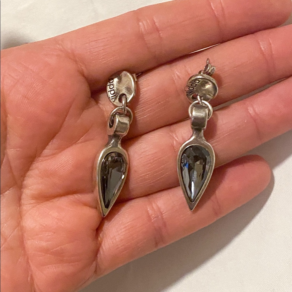 Solid Silver Swarovski Crystal Earrings - image 3